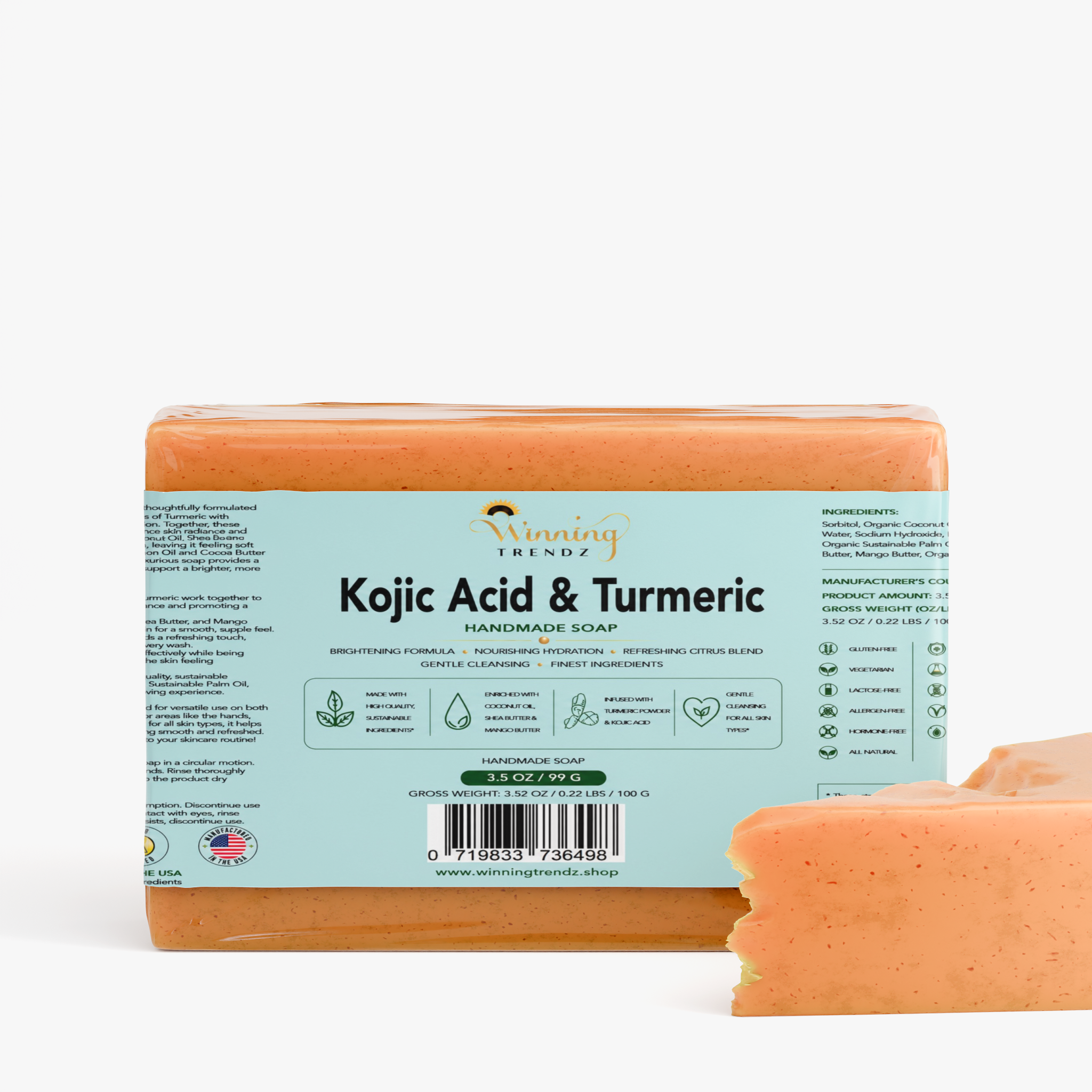 Kojic Acid & Turmeric Soap