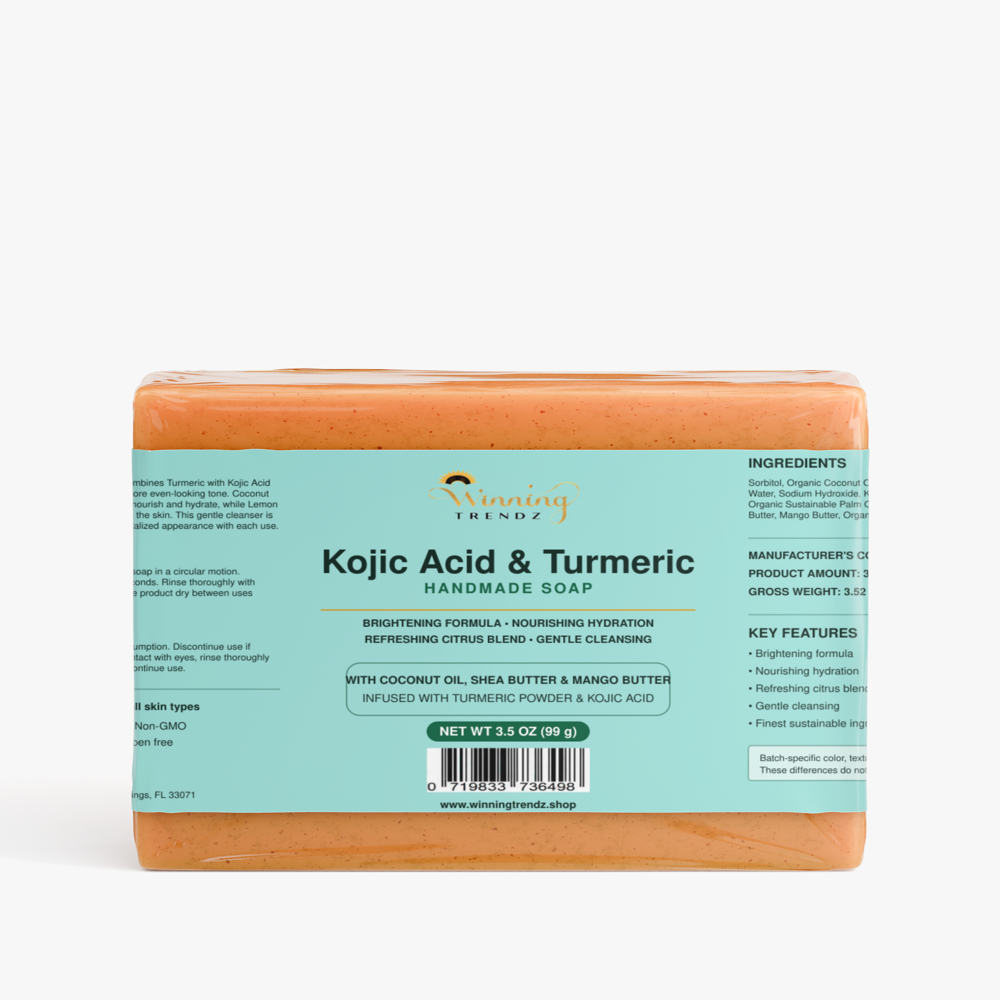 Kojic Acid & Turmeric Soap