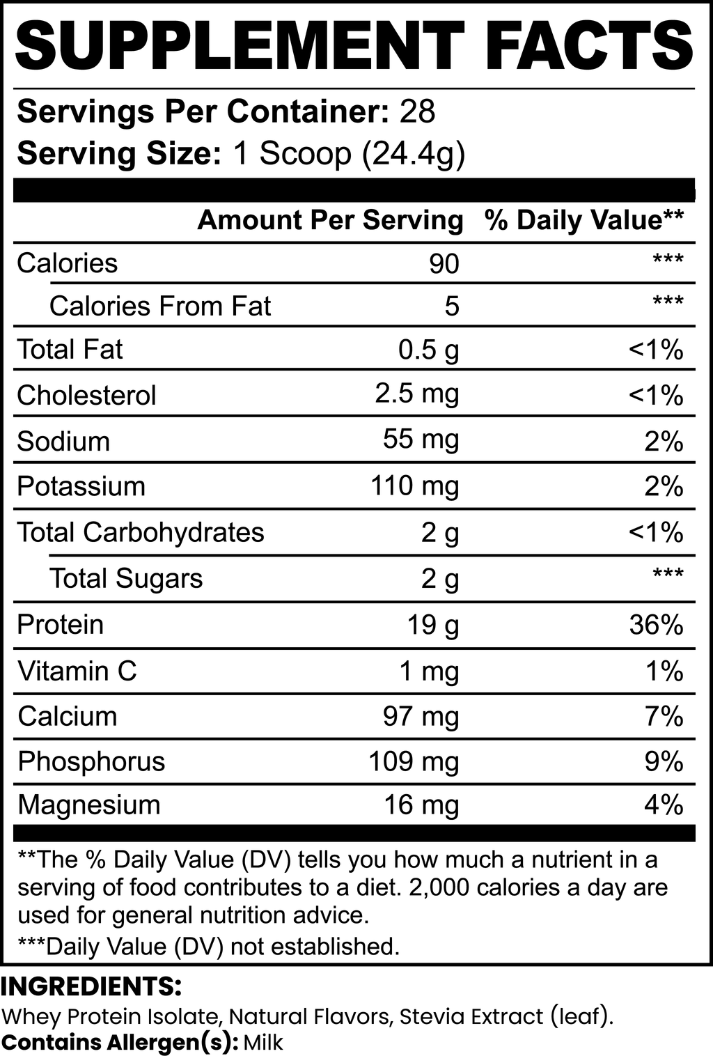 ELITE FORM Whey Protein Isolate (Vanilla)