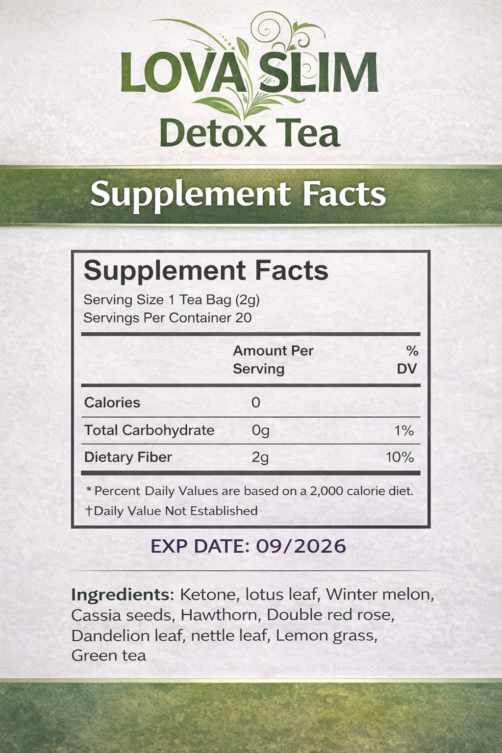 Lova Slim Detox Tea