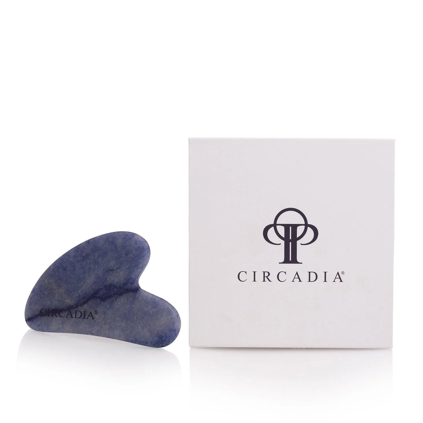 Blue Aventurine Gua Sha Stone w/Circadia Logo